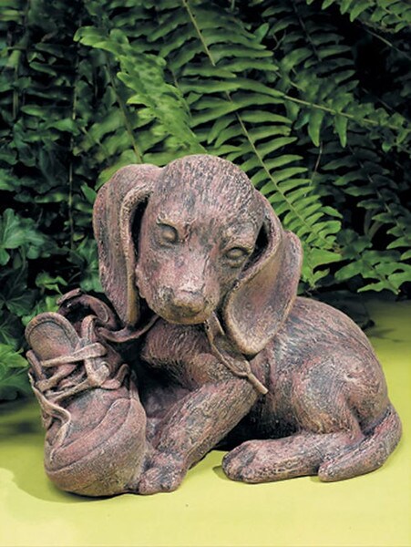 Puppy Tennis Shoes Key Safe Sculpture Fiberglass Center Piece Sale